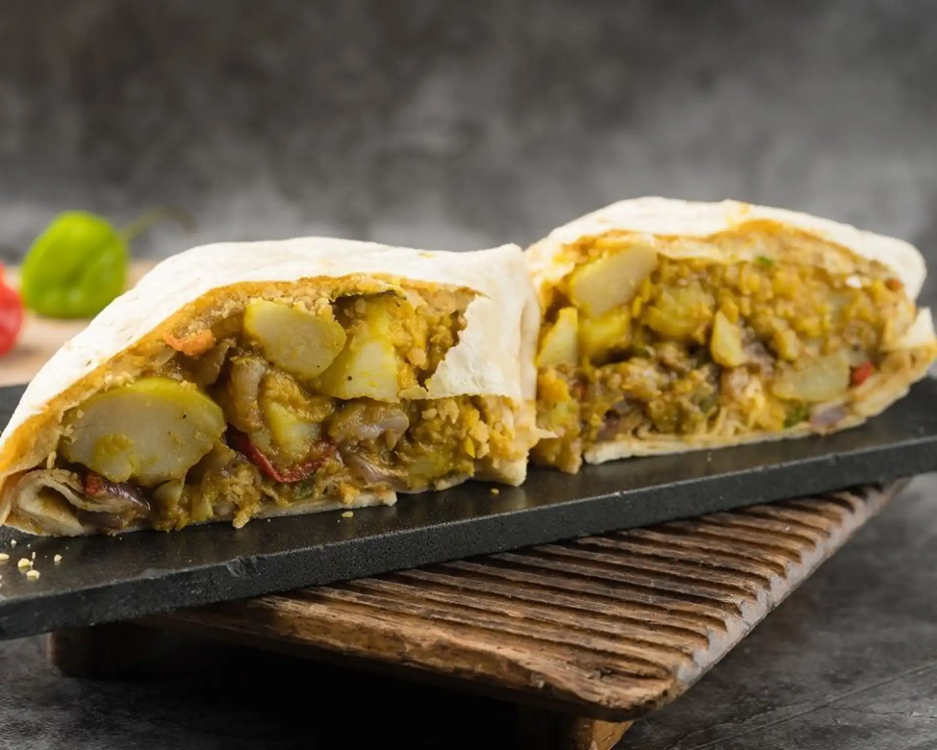 Curry Chicken Roti from Nathan’s Jerk in Oshawa